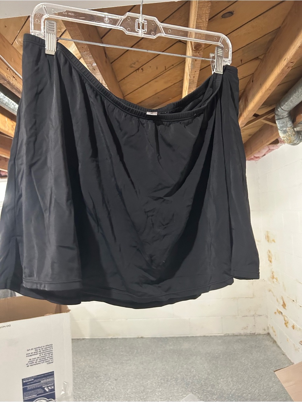 Lane Bryant Black Swim Skirt with A-Line Silhouette